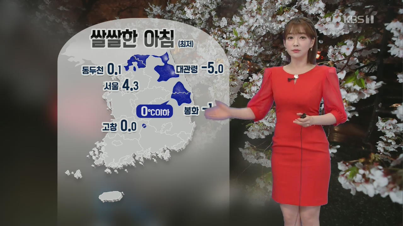 [날씨] 쌀쌀한 아침…오후부터 강원·경북 북부 비 조금