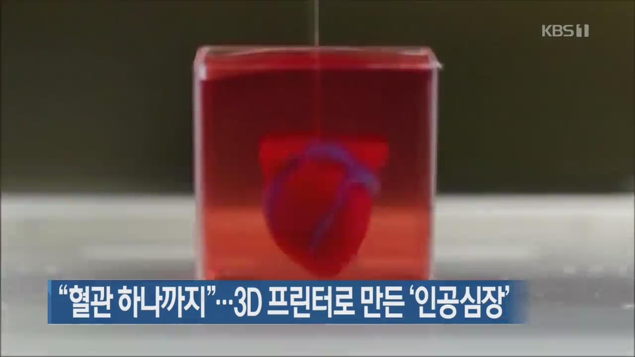 [지금 세계는] “혈관 하나까지”…3D 프린터로 만든 ‘인공심장’