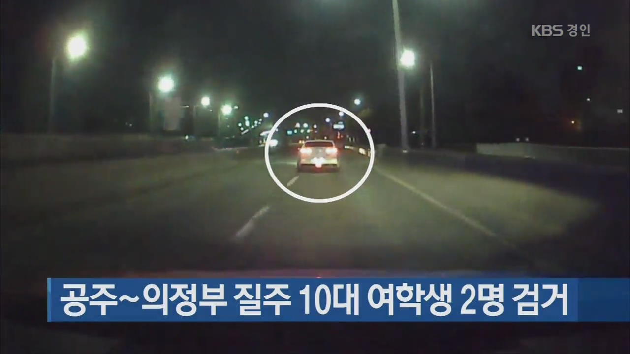 공주∼의정부 질주 10대 여학생 2명 검거