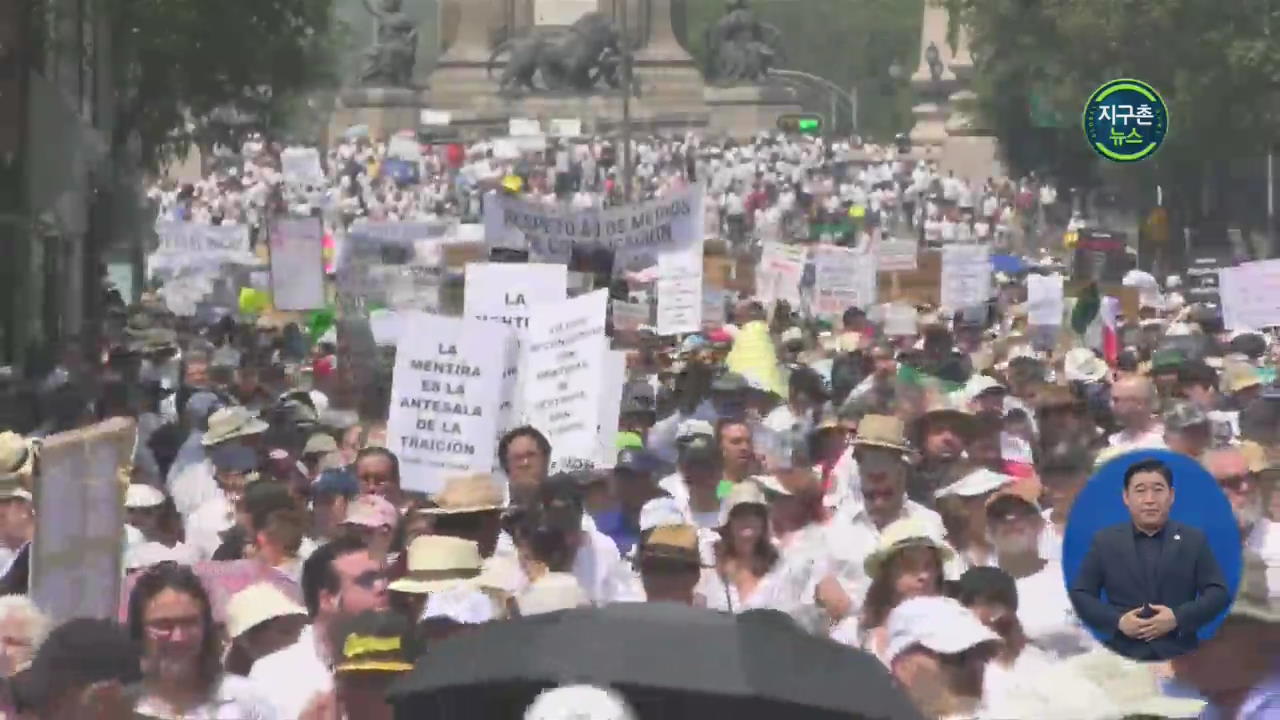 멕시코 대통령 집권 5개월 만에 퇴진 시위