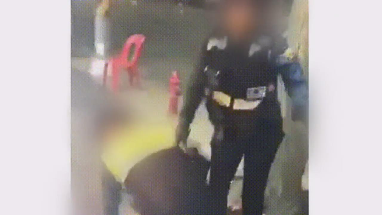 경찰 뺨 때린 영상 논란일자, “경찰 적극 대응” 영상 공개