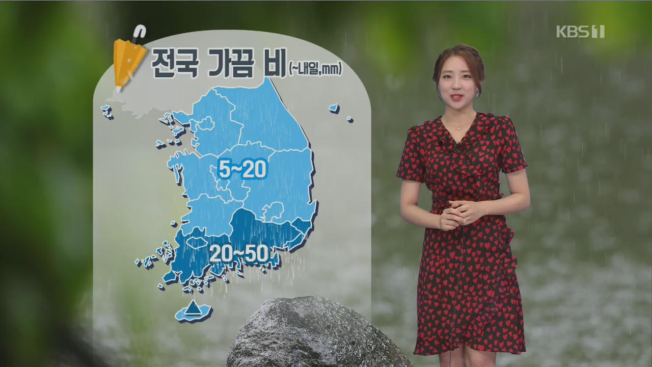 [날씨] 비 내리며 선선, 제주·남해안 강풍 주의