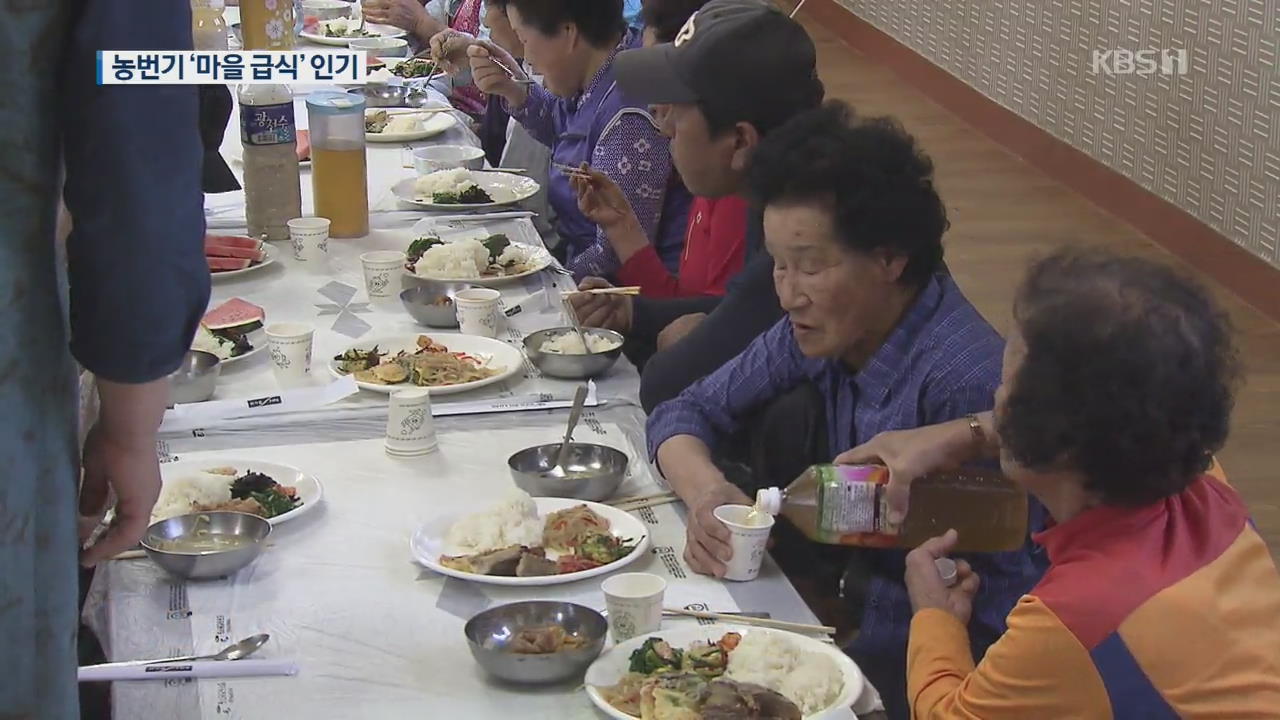 “밥 드시고 일하세요” 농번기 ‘마을 급식’ 인기