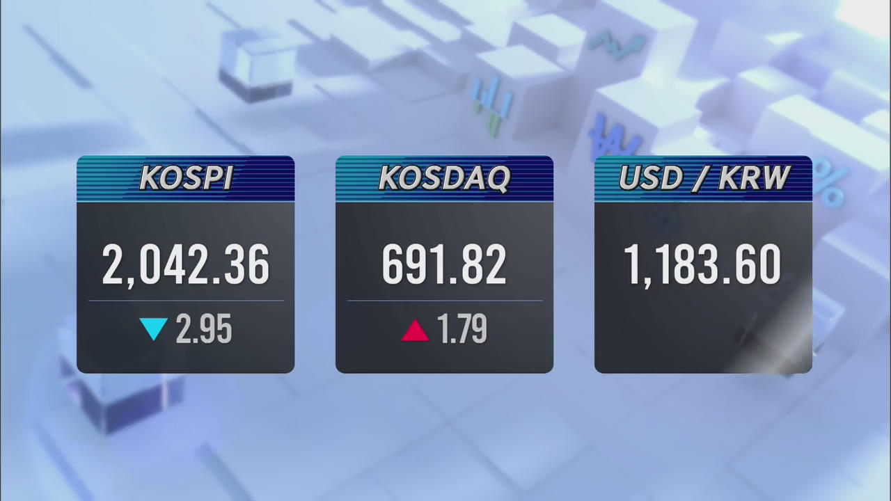 KOSPI 2,042.36 KOSDAQ 691.82