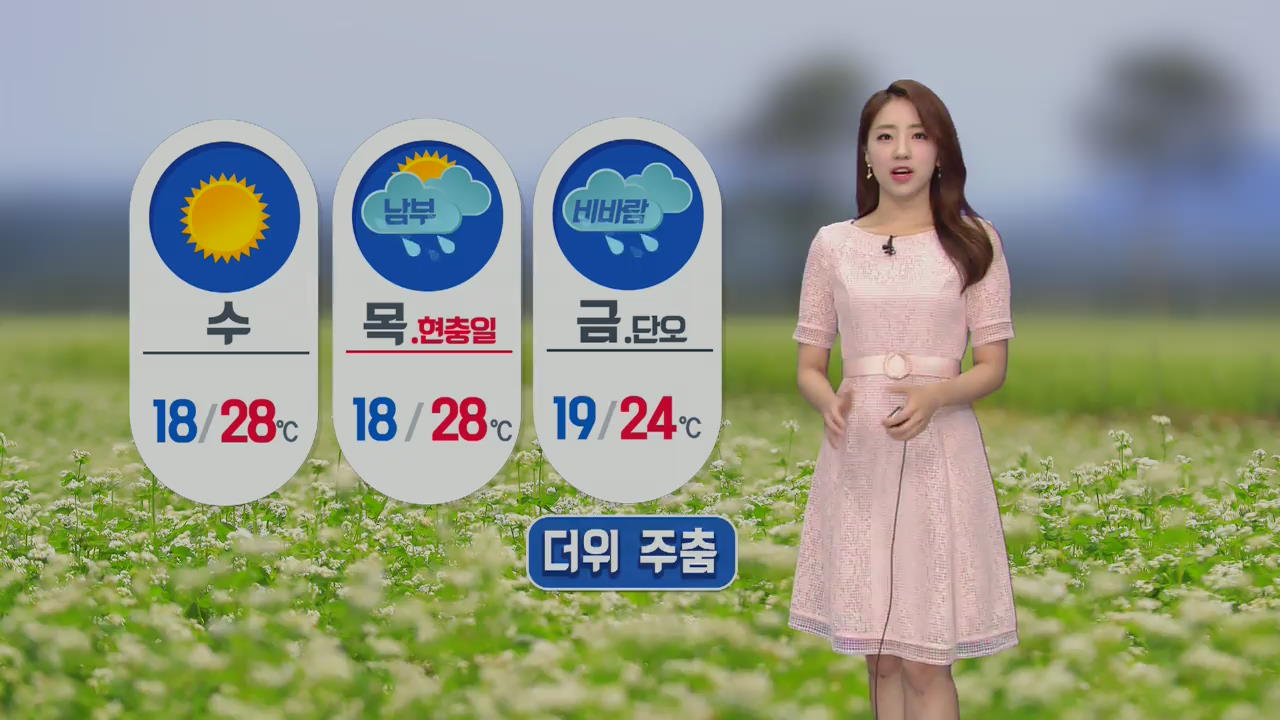 [날씨] 영남 폭염주의보…경기 북부·제주 빗방울