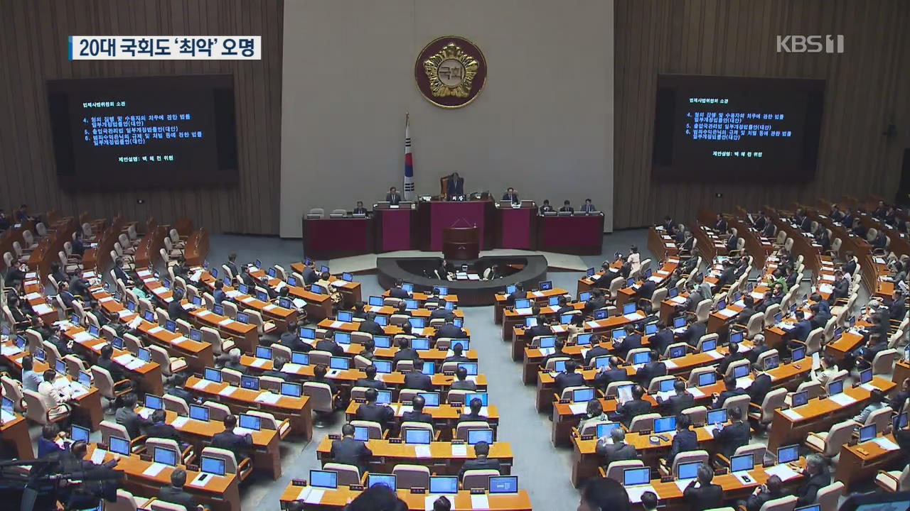 법안 처리 29% ‘역대 최악 국회’…세비는 ‘꼬박꼬박’