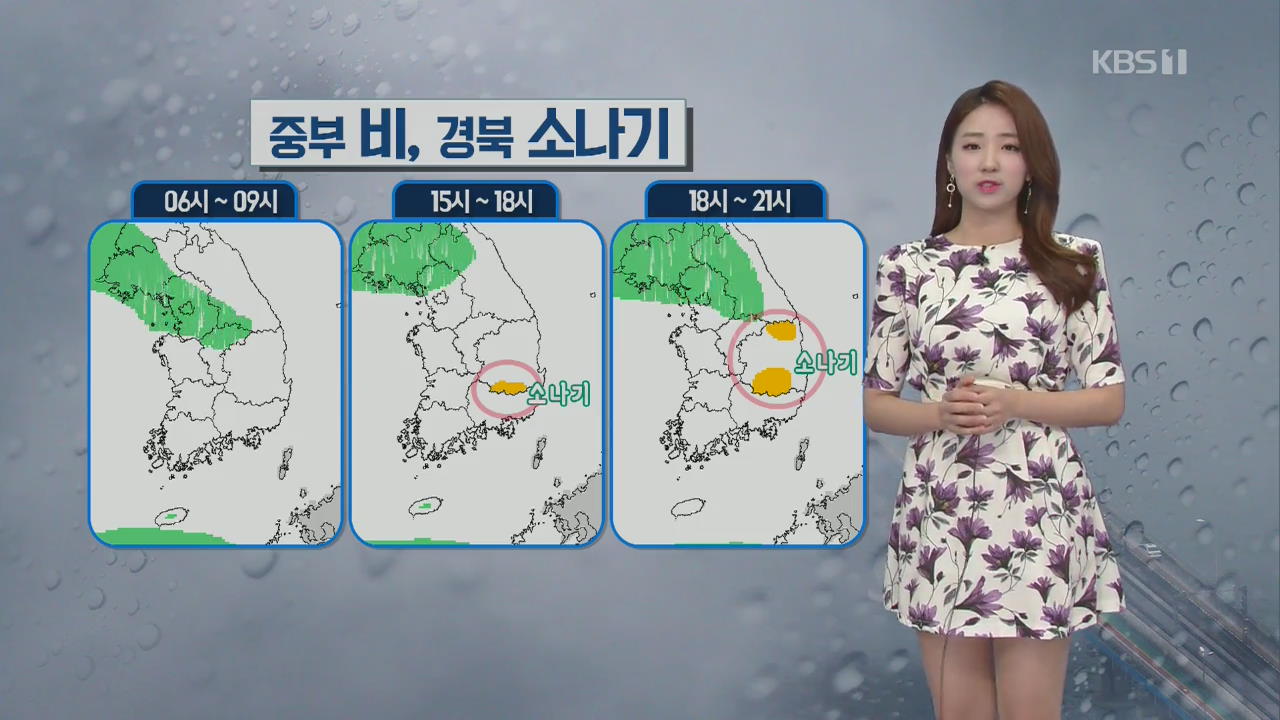 [날씨] 오늘 중부·경북 비…남부 30도 안팎 더위