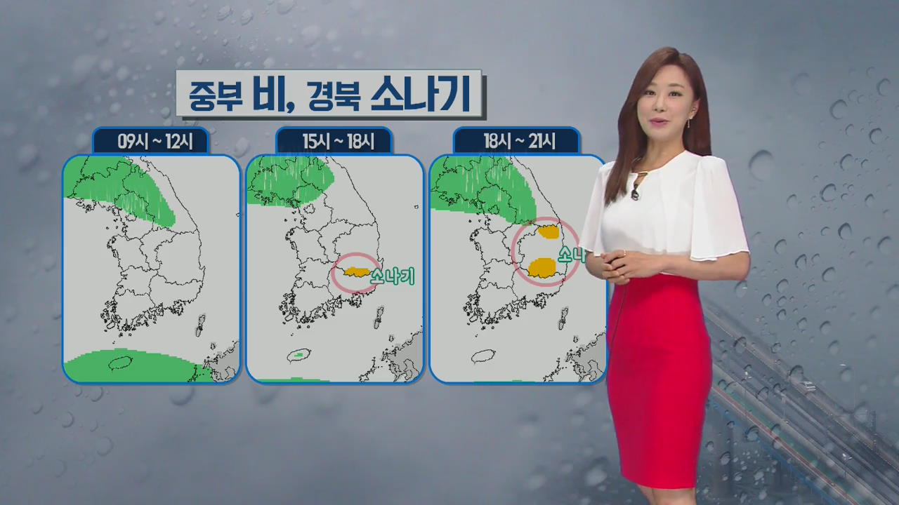 [날씨] 오늘 중부 비·경북 소나기…남부 30도 안팎 더위
