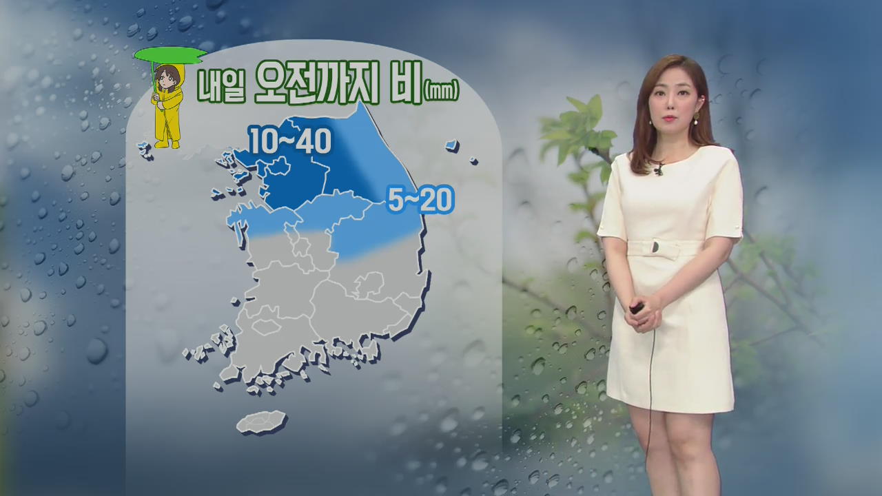 [날씨] 내일 오전까지 중부·경북 비…오후에도 내륙 곳곳 소나기