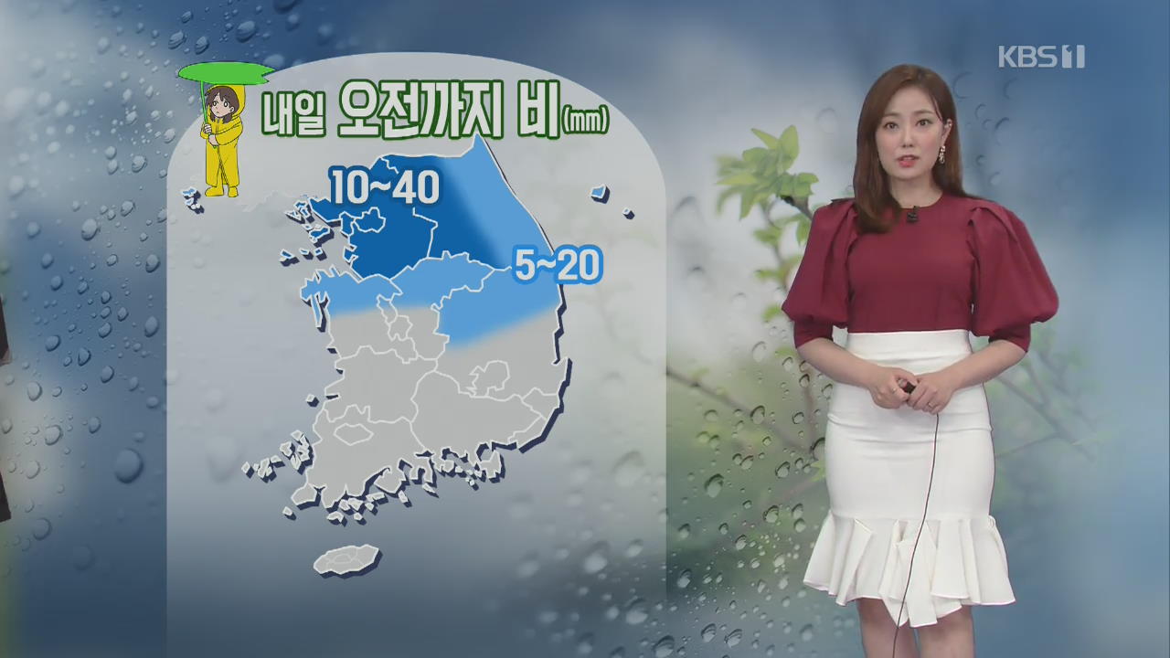 [날씨] 내일 오전까지 중부·경북 비…오후에도 내륙 곳곳 소나기