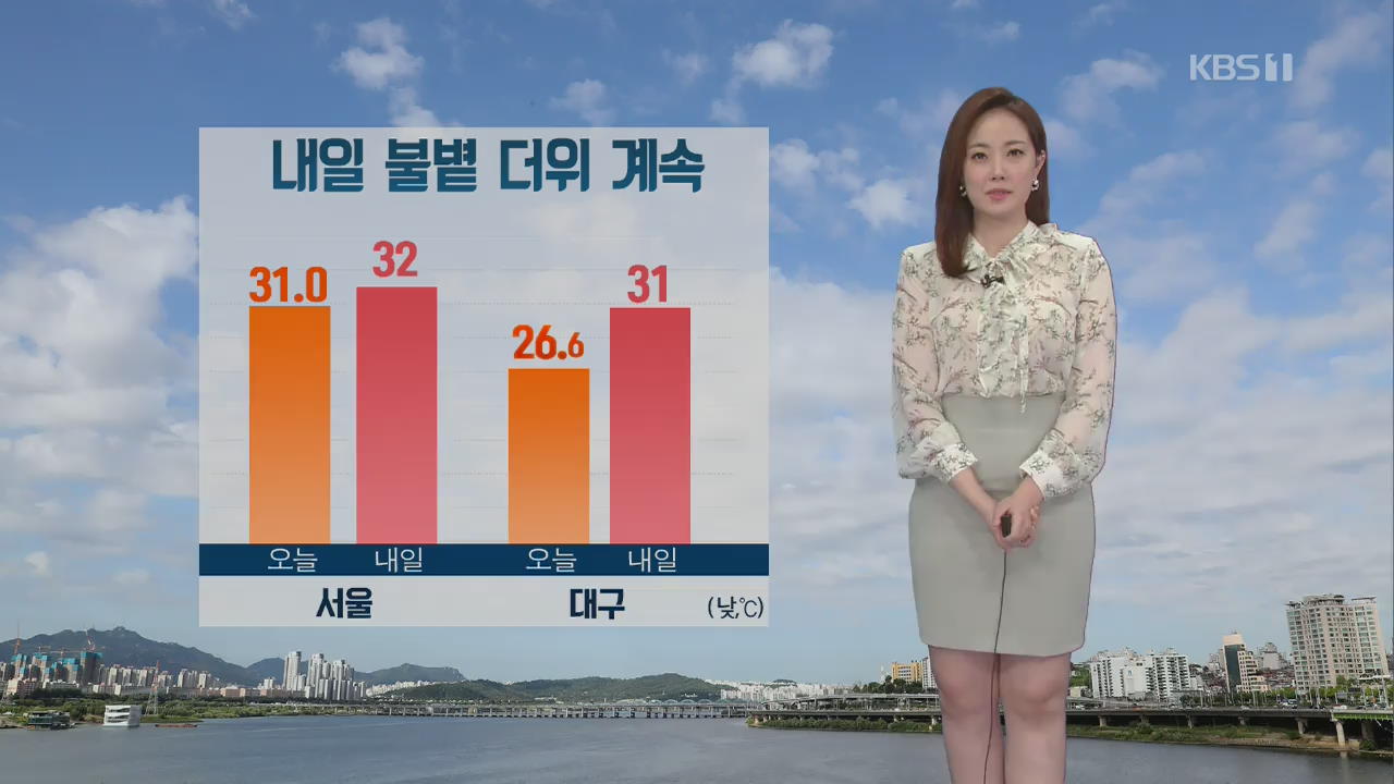 [날씨] 경기도 가평·광주 폭염주의보…내일도 불볕 더위