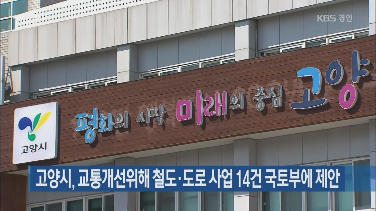 고양시, 교통개선위해 철도·도로 사업 14건 국토부에 제안