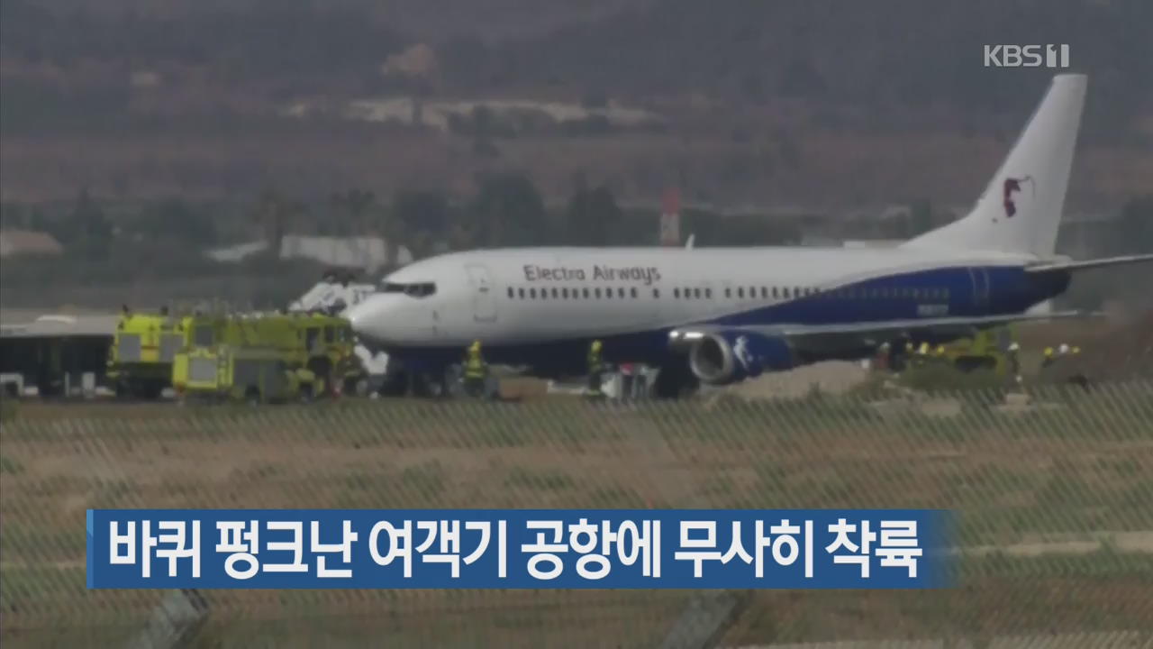 [지금 세계는] 바퀴 펑크난 여객기 공항에 무사히 착륙
