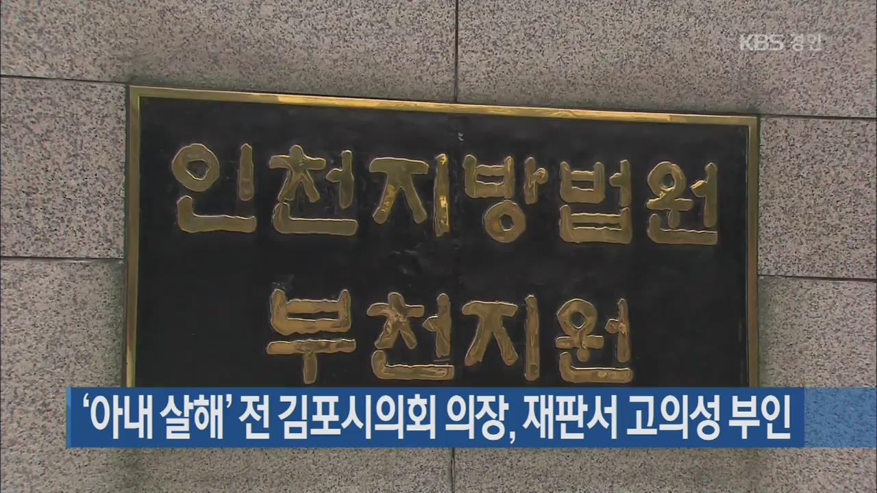 ‘아내 살해’ 전 김포시의회 의장, 재판서 고의성 부인