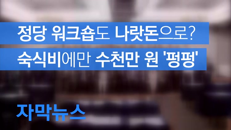 [자막뉴스] 정당 워크숍도 나랏돈으로?…숙식비에만 수천만 원 ‘펑펑’