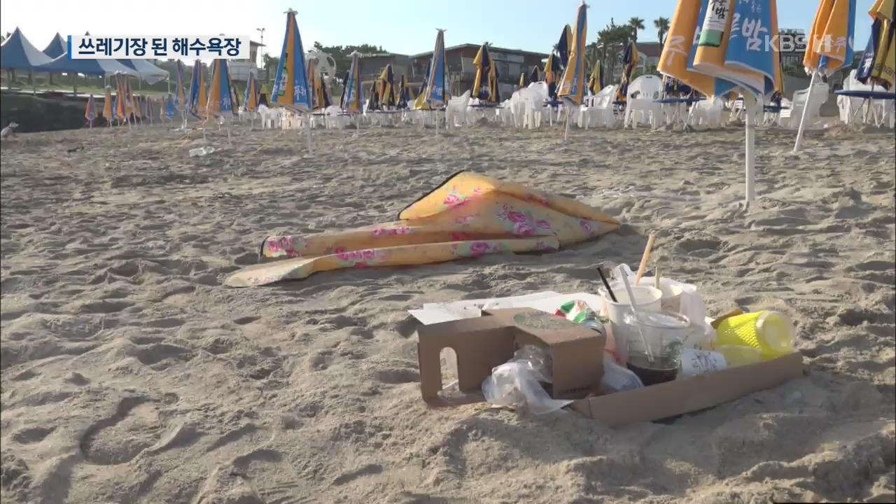 쓰레기·무단횡단…공공질서 실종된 여름 해수욕장