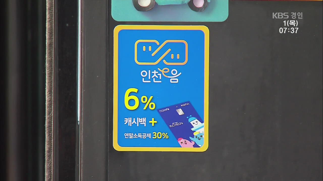 인천 카드 ‘4달 만에 축소’…일부는 상품권에 캐시백 도입