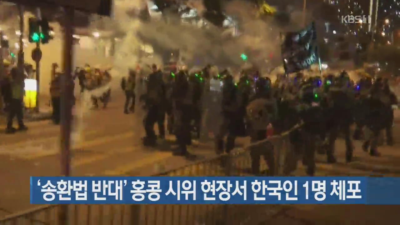 [간추린 단신] ‘송환법 반대’ 홍콩 시위 현장서 한국인 1명 체포 외