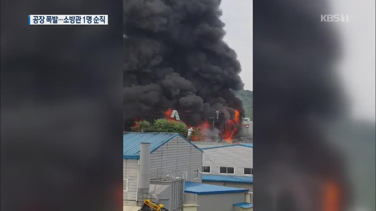 공장서 순식간에 ‘쾅’하고 불길…소방관 1명 순직·10명 부상