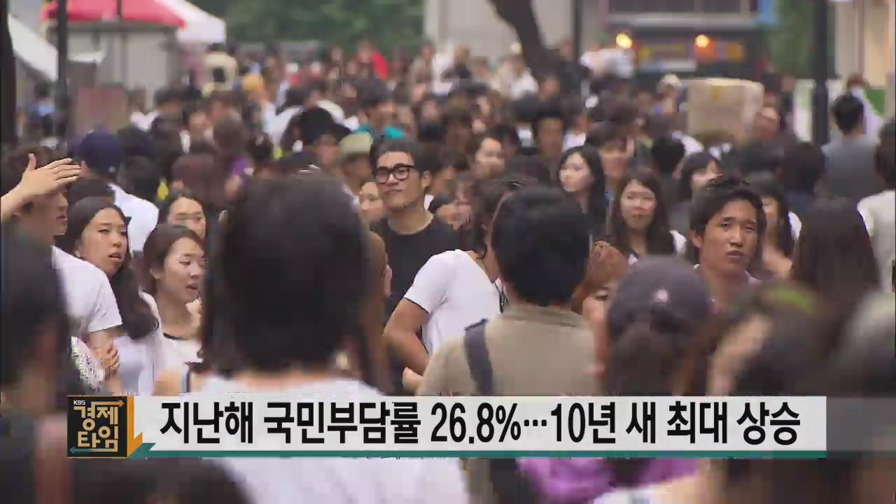 지난해 국민부담률 26.8%…10년 새 최대 상승