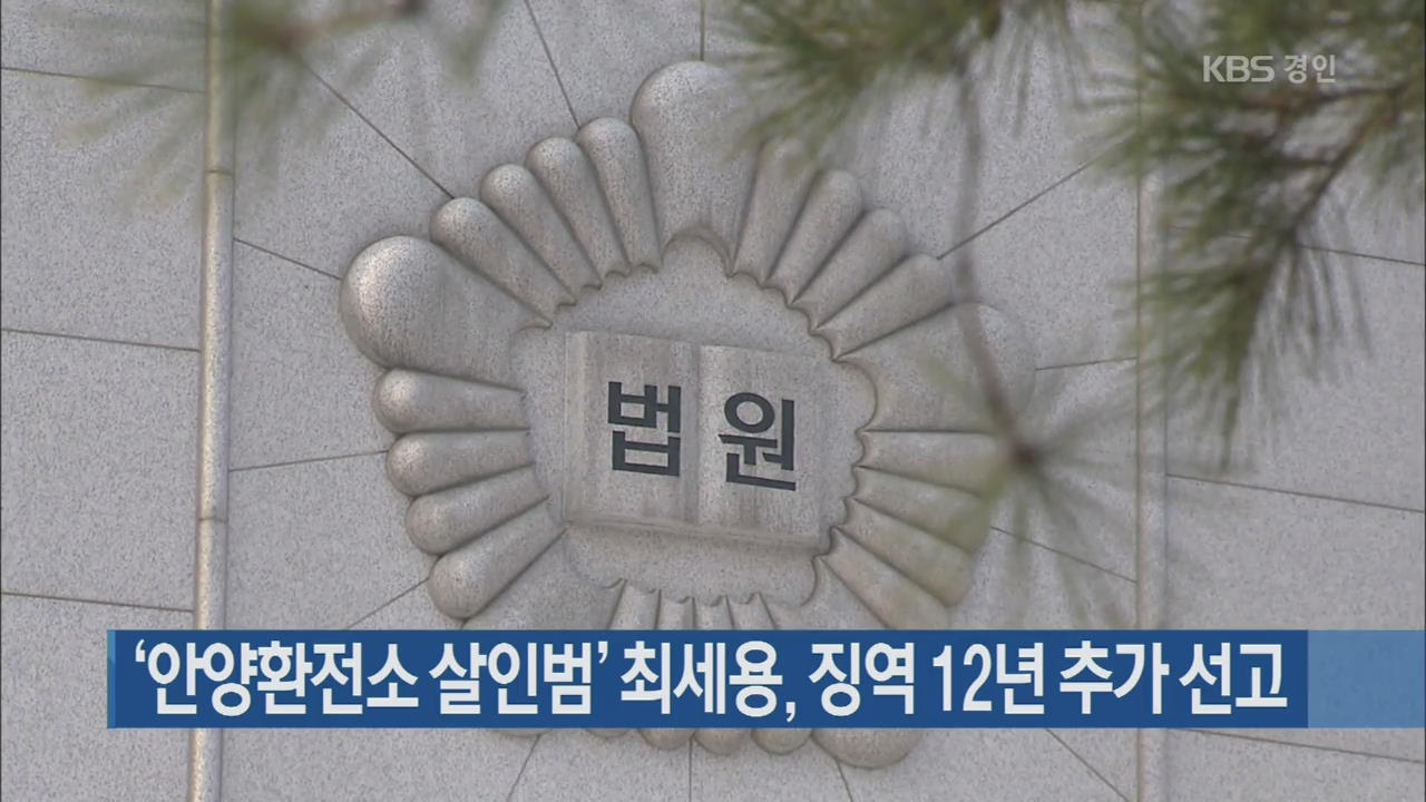 ‘안양환전소 살인범’ 최세용, 징역 12년 추가 선고