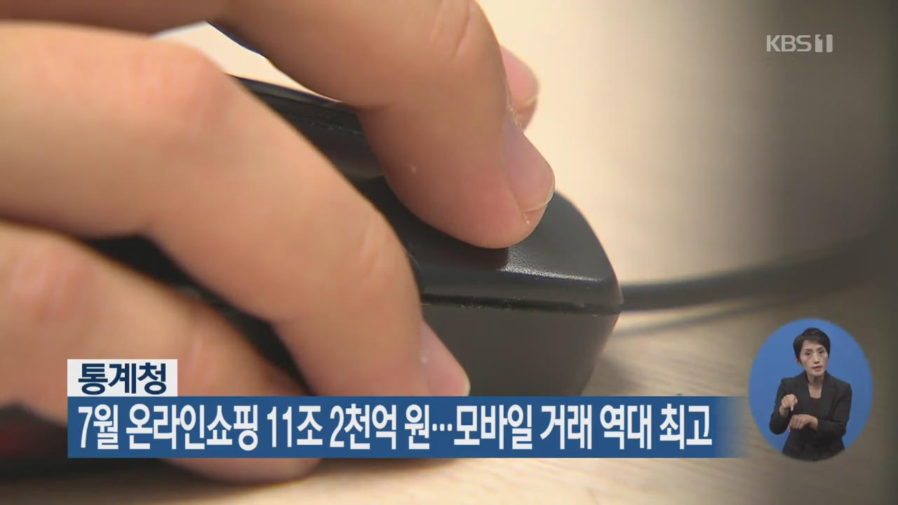 7월 온라인쇼핑 11조 2천억 원…모바일 거래 역대 최고