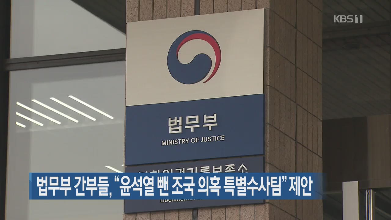 법무부 간부들, “윤석열 뺀 조국 의혹 특별수사팀” 제안