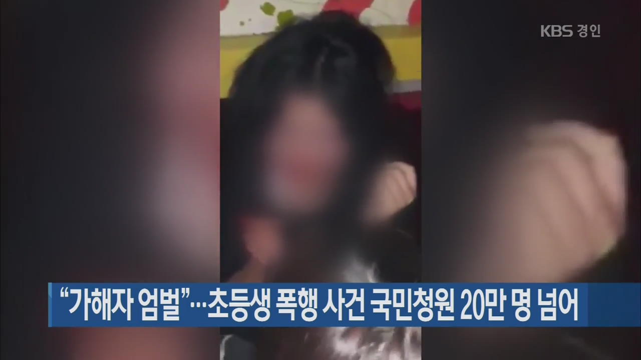 “가해자 엄벌”…초등생 폭행 사건 국민청원 20만 명 넘어