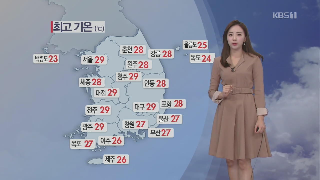 [날씨] 전국 늦더위…낮부터 전남·경남·제주 비