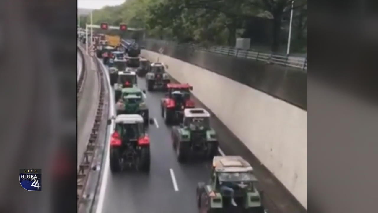 [글로벌24 스토리] 성난 네덜란드 농부들 ‘트랙터 시위’