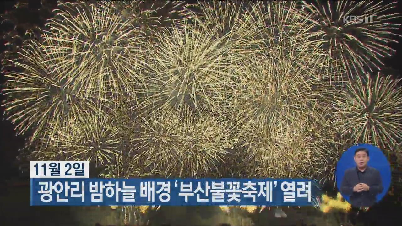 11월 2일, 광안리 밤하늘 배경 ‘부산불꽃축제’ 열려