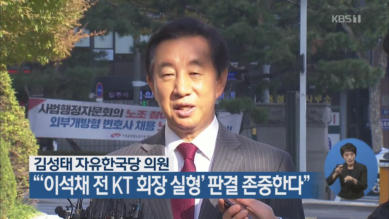 김성태 의원 “‘이석채 전 KT 회장 실형’ 판결 존중한다”