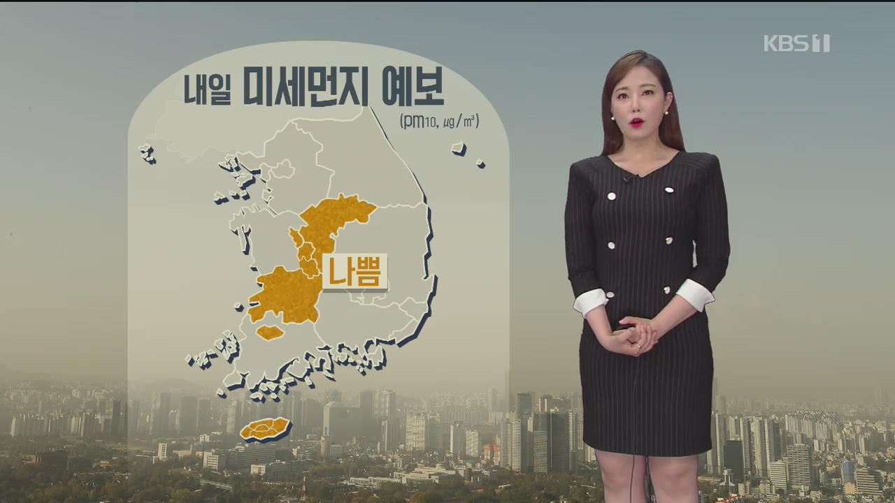 [날씨] 내일 충북·전북·광주·제주 미세먼지 농도 높아