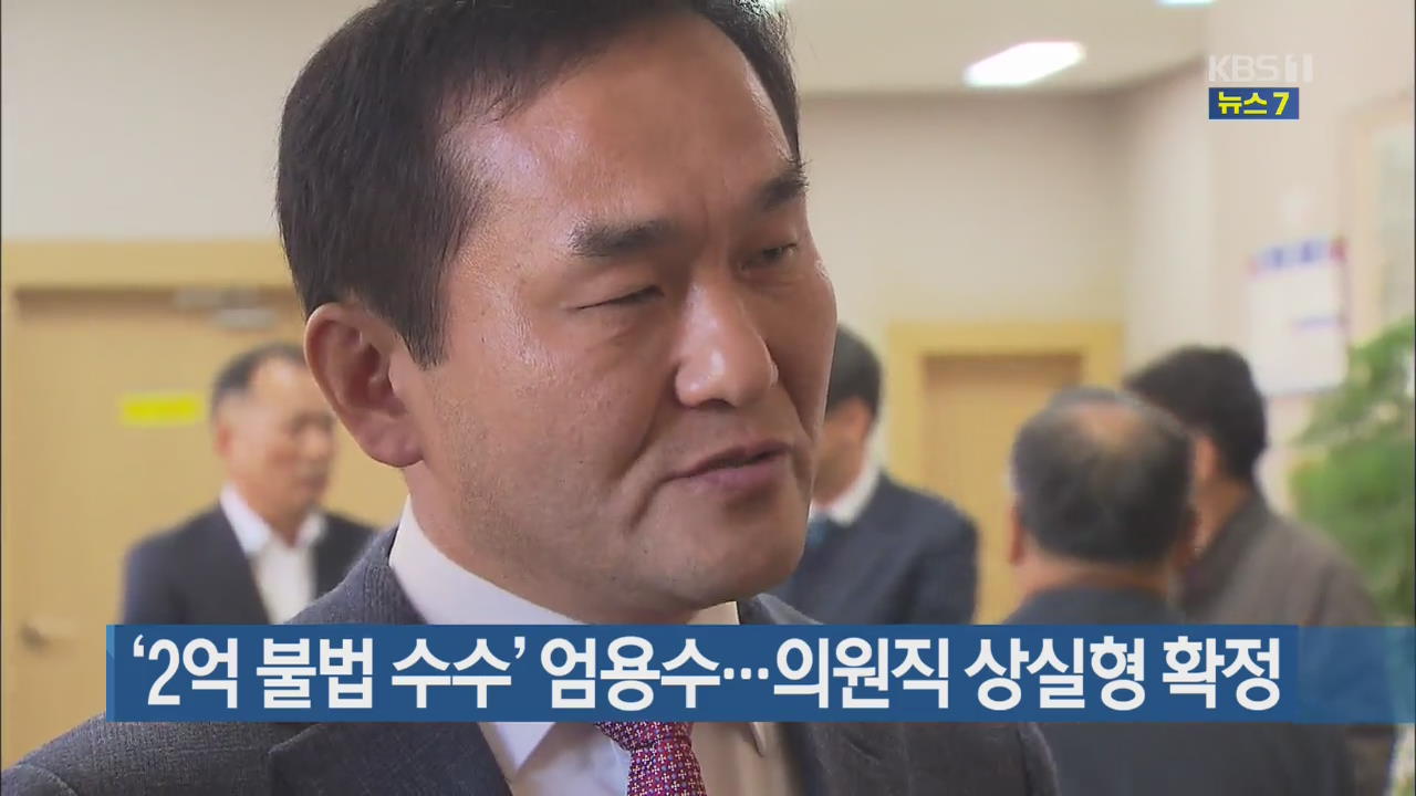 ‘2억 불법 수수’ 엄용수…의원직 상실형 확정