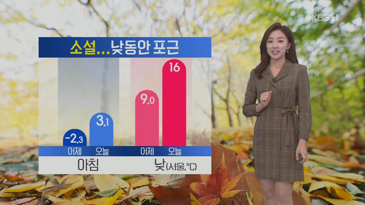 [날씨] 절기 ‘소설’, 맑고 포근…동해안 건조주의보