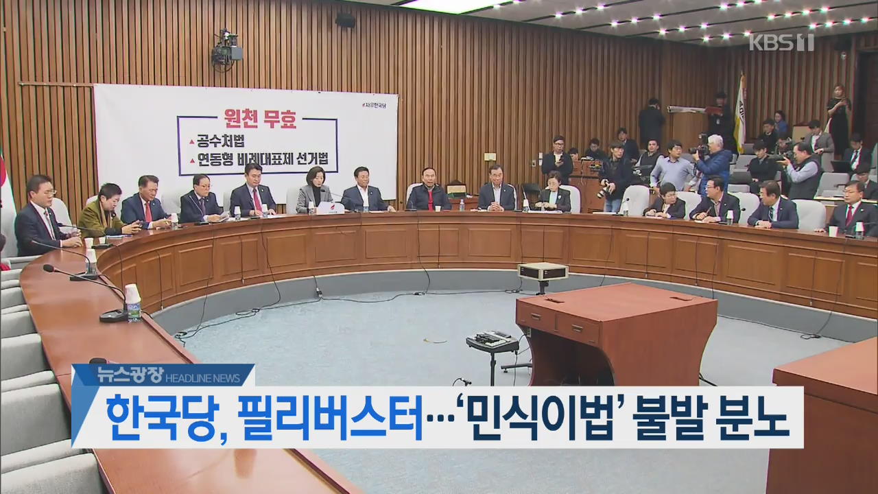 [오늘의 주요뉴스] 한국당, 필리버스터…‘민식이법’ 불발 분노 외