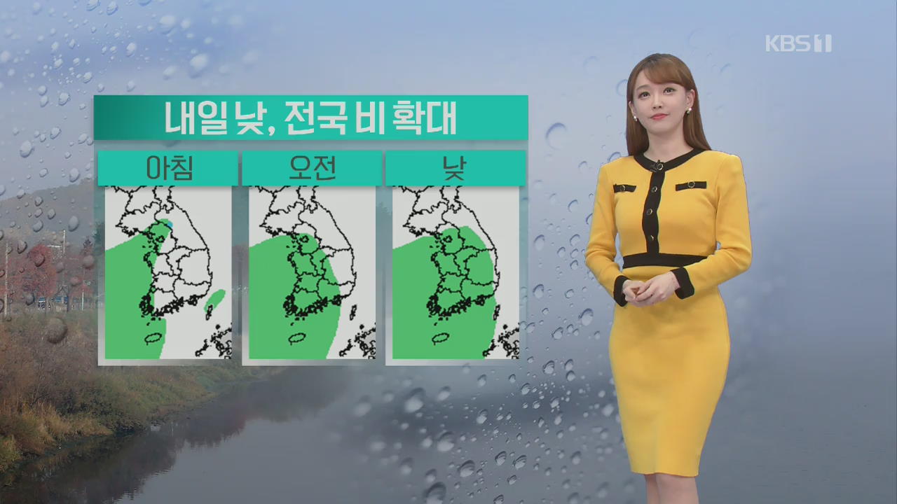 [날씨] 내일 전국 비, 제주산간 최고 80mm…그친 뒤 기온 ‘뚝’