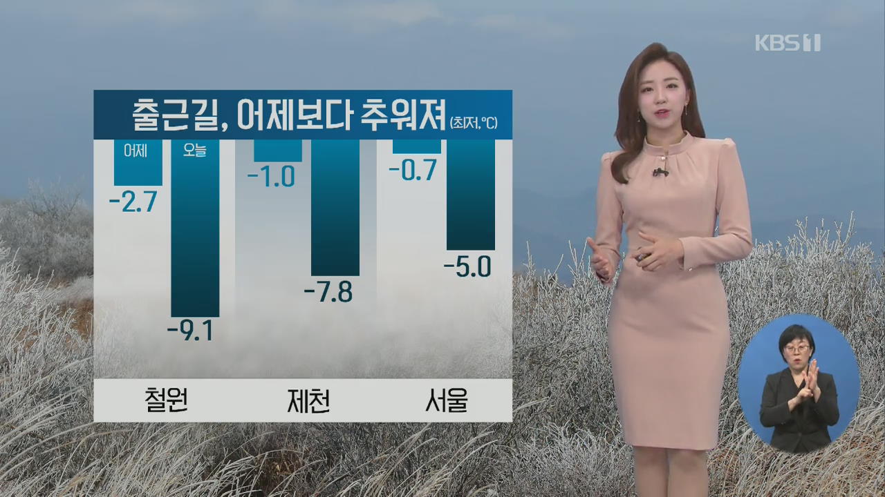 [날씨] 전국 영하권 추위, 서울 -5도·철원 -9도…오전에 곳곳 눈