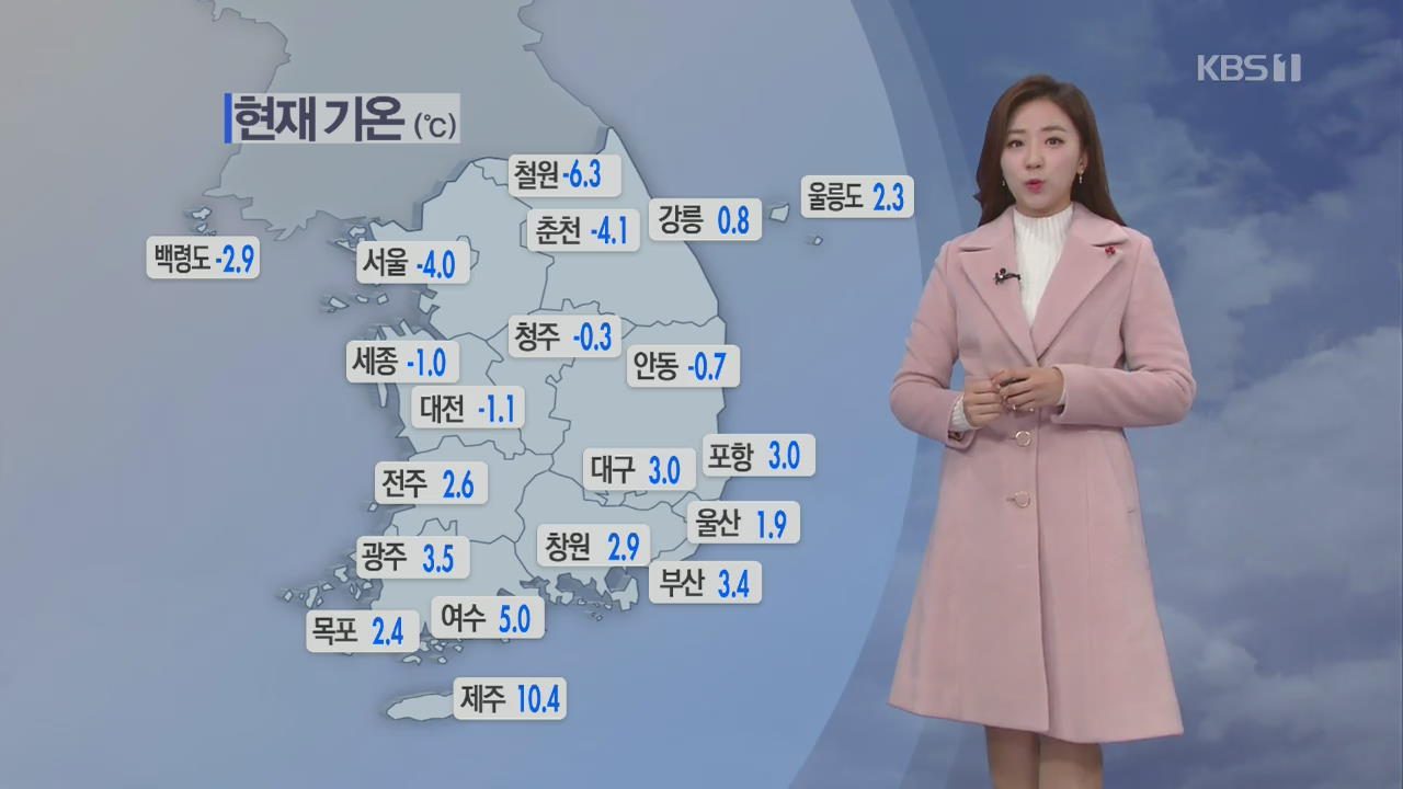 [날씨] 올겨울 가장 추워 ‘철원 -12도·서울 -4도’…한낮에도 영하권
