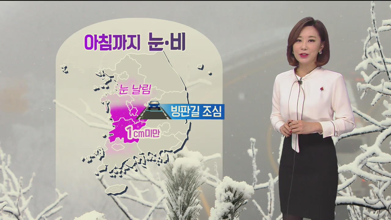 [날씨] 오늘 아침까지 충청·전북 눈·비 조금
