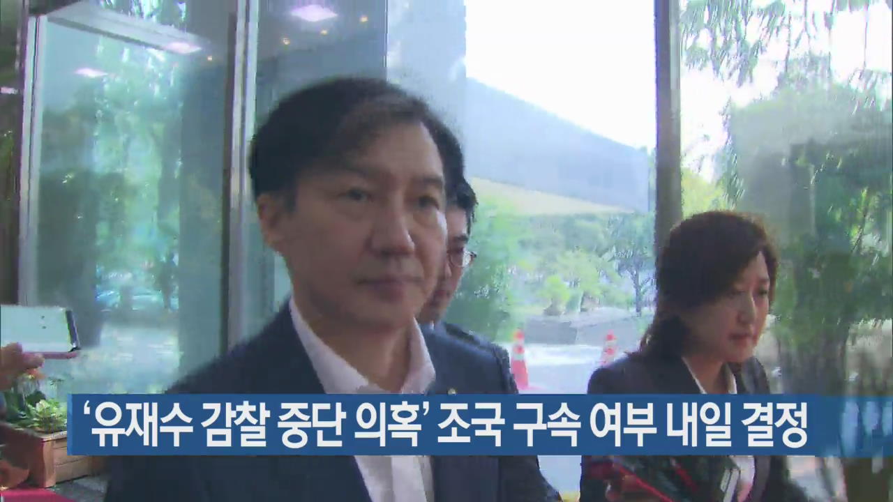 ‘유재수 감찰 중단 의혹’ 조국 구속 여부 내일 결정