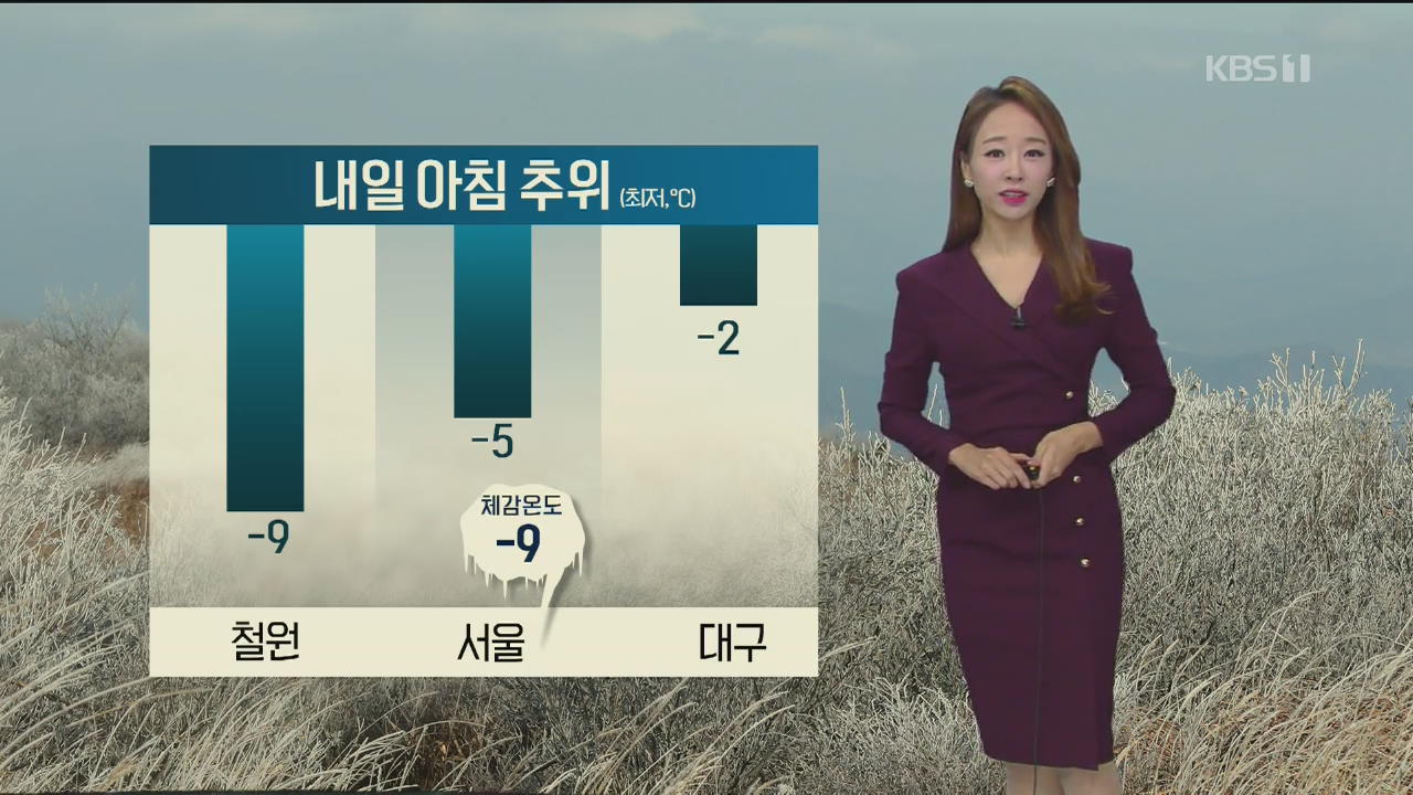 [날씨] 내일 찬바람 불며 추워져…서울 영하 5도
