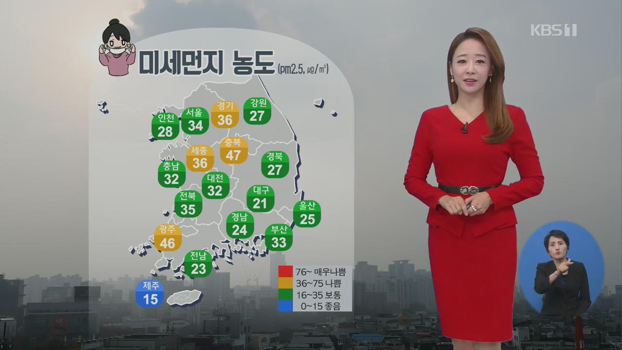 [날씨] 수도권·충북 미세먼지 ‘나쁨’…동해안 건조특보