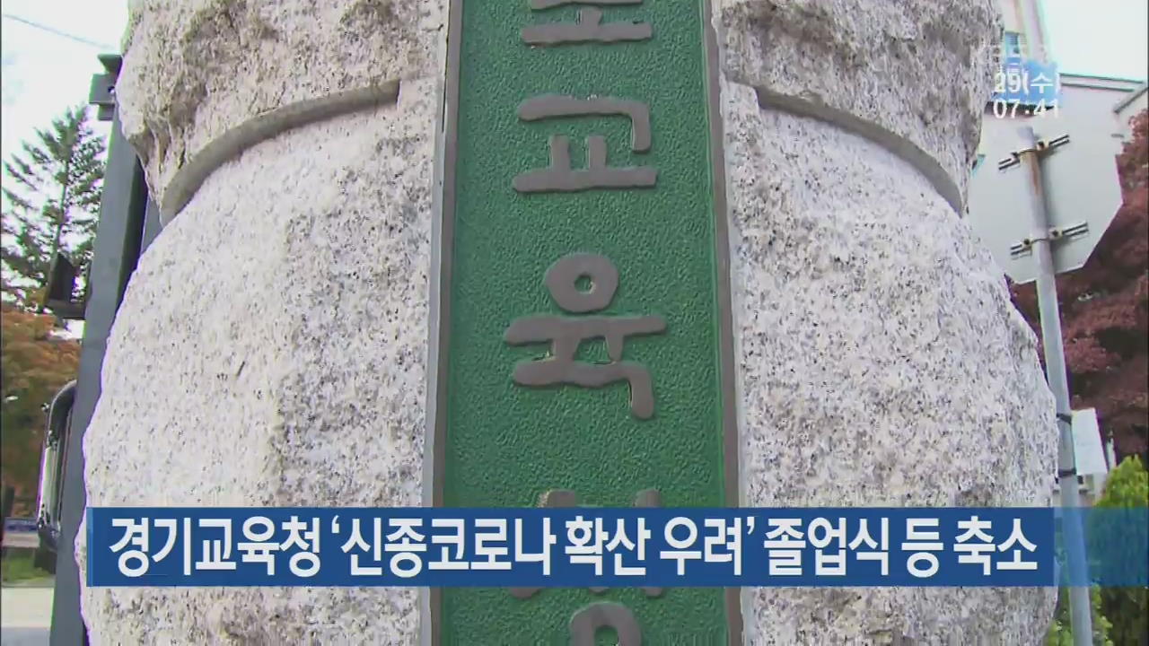 경기교육청 ‘신종코로나 확산 우려’ 졸업식 등 축소