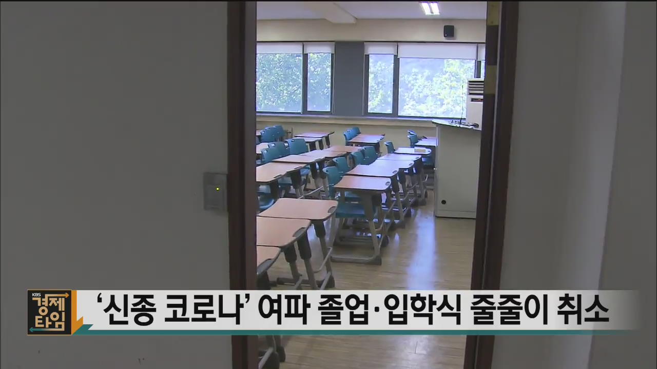 ‘신종 코로나’ 여파 졸업·입학식 줄줄이 취소