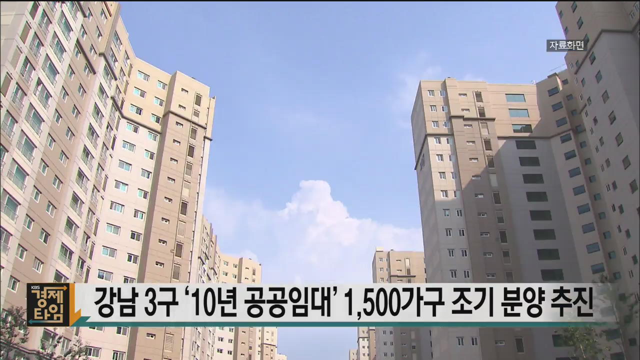 강남3구 ‘10년 공공임대’ 1,500가구 조기 분양 추진