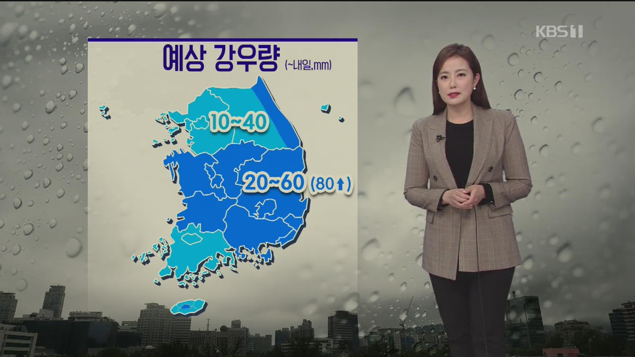 [날씨] 밤부터 전국 비…충청·남부 벼락 동반한 많은 비