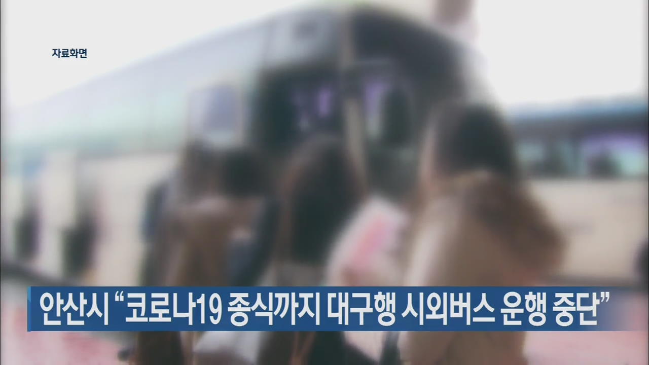 안산시 “코로나19 종식까지 대구행 시외버스 운행 중단”