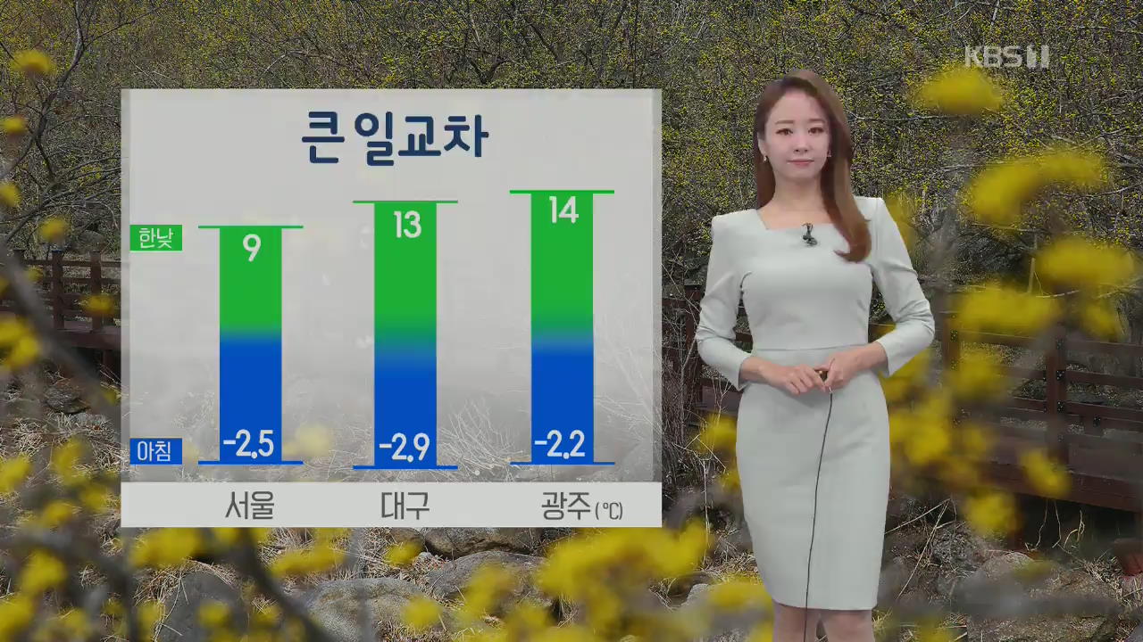 [날씨] 큰 일교차…내일 충청·남부 비