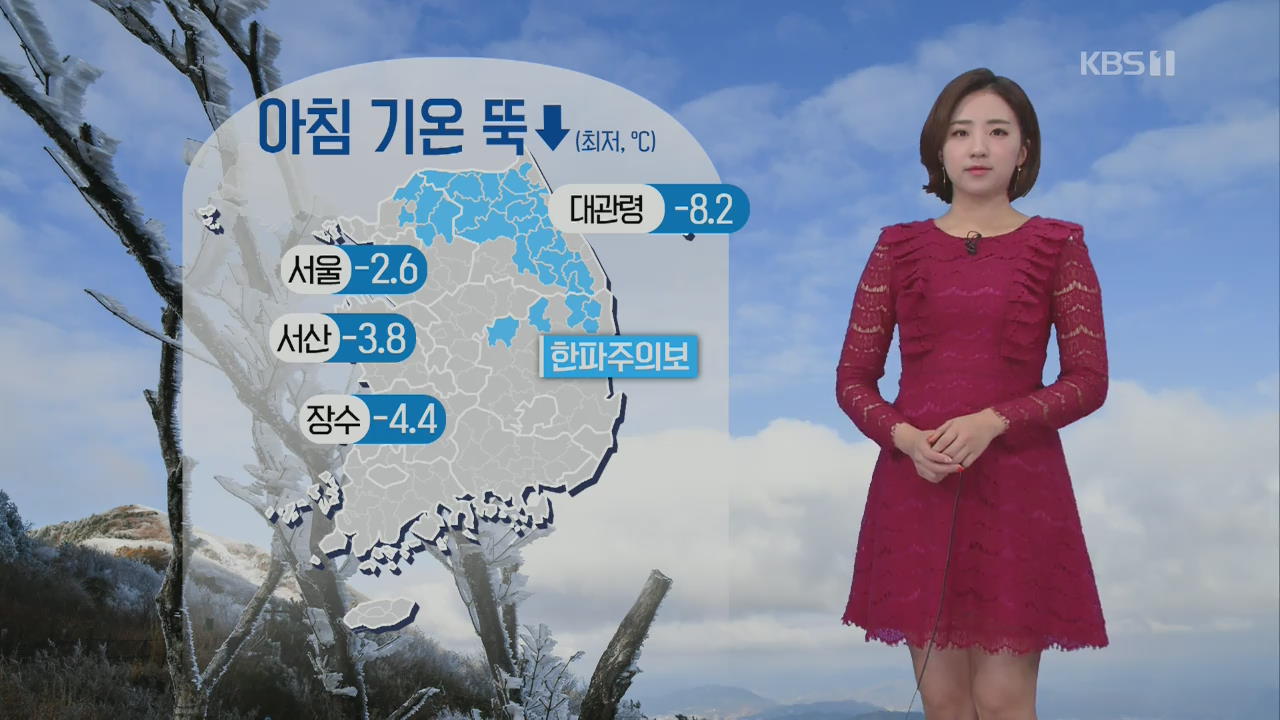 [날씨] 중부·경북 한파주의보, 바람 불어 체감온도 ‘뚝’